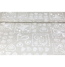 Anyag pillangók és a szív fehér