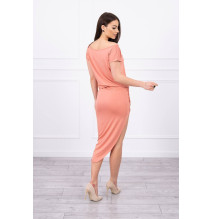 Női aszimmetrikus ruha MI61524 sárgabarack