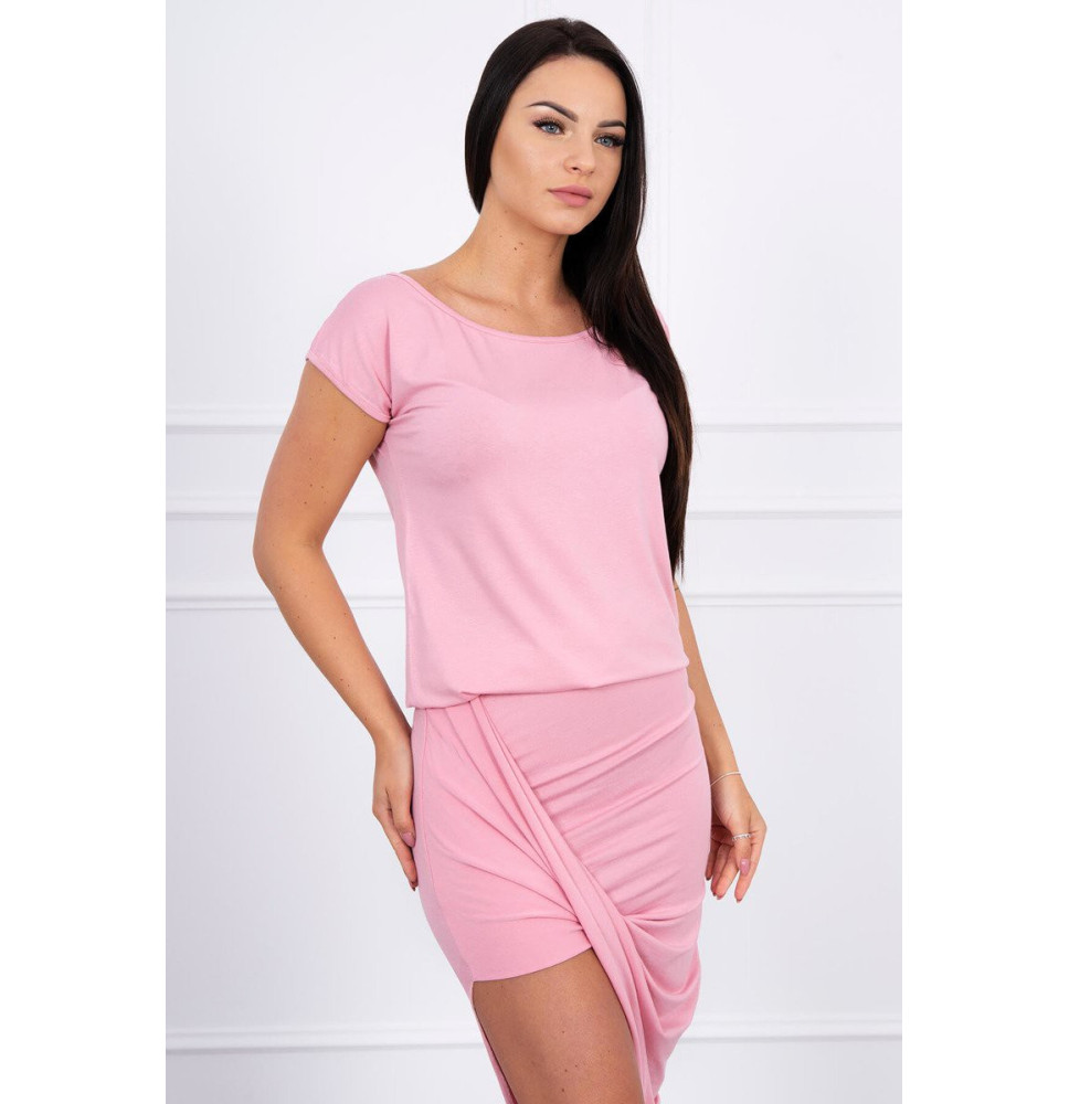 Női aszimmetrikus ruha MI61524 por rózsaszín