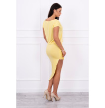 Női aszimmetrikus ruha MI61524 sárga