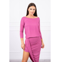 Női aszimmetrikus ruha MI8923 rózsaszín