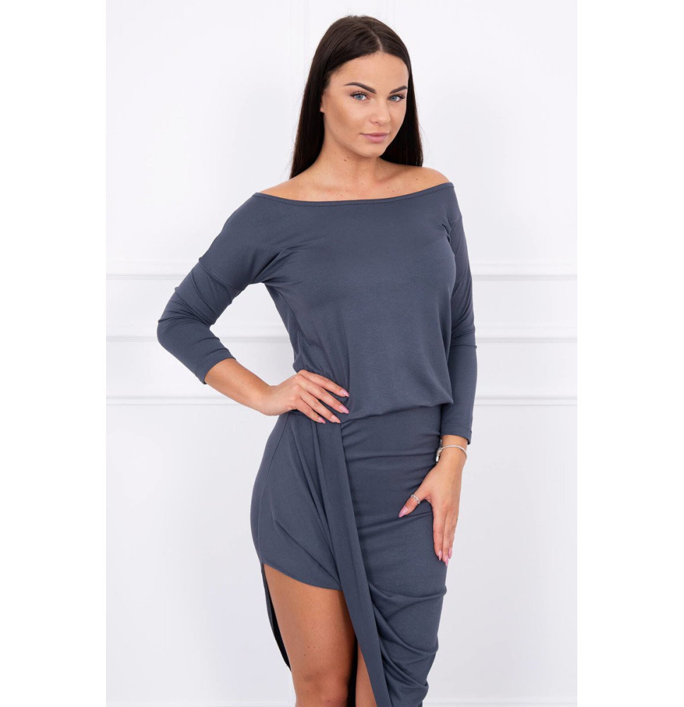 Női aszimmetrikus ruha MI8923 grafit