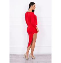 Női aszimmetrikus ruha MI8923 piros