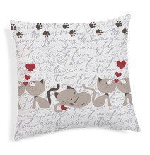 Párnahuzat kiscicák bézs 40x40 cm MADE IN ITALY