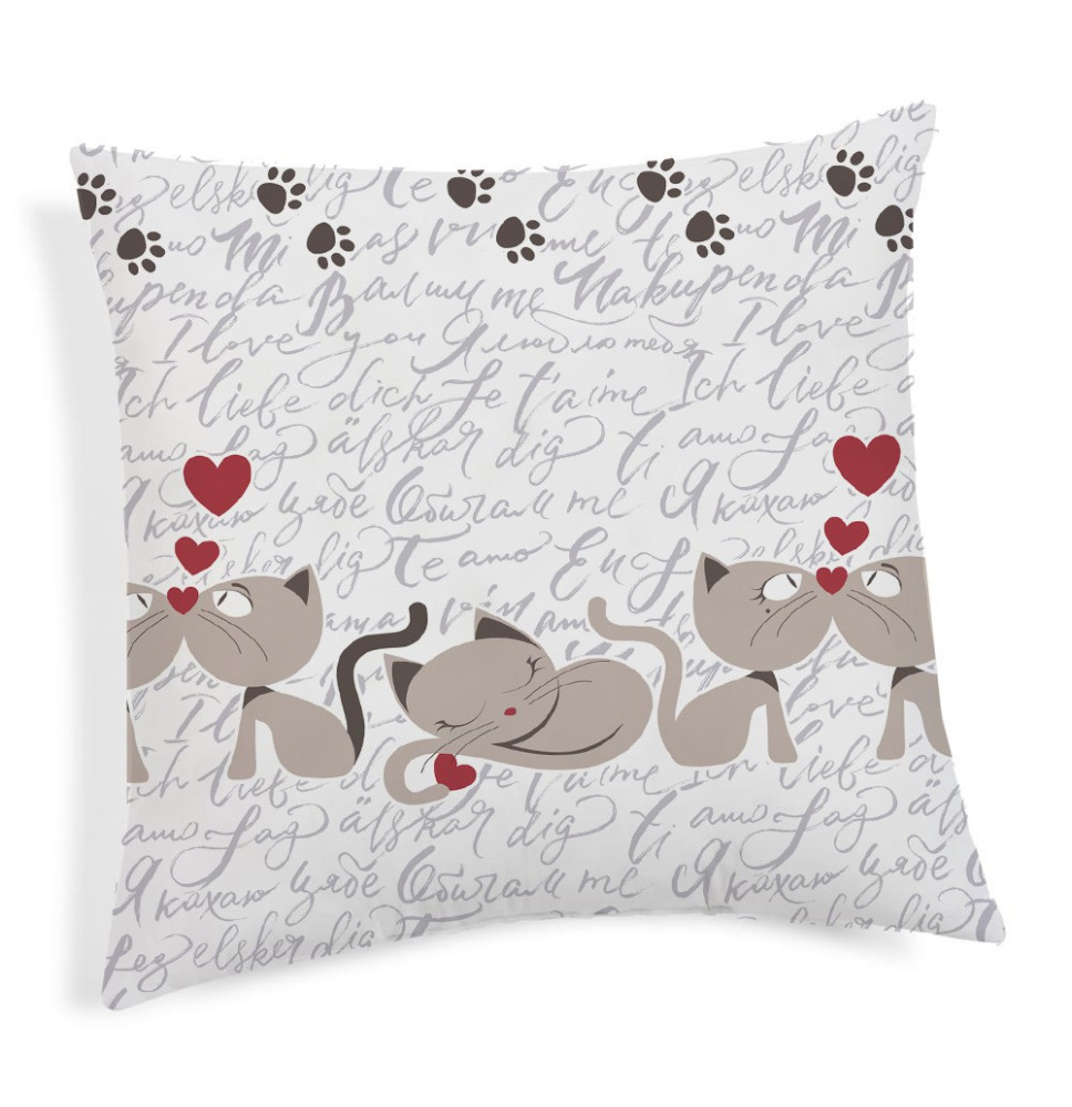 Párnahuzat kiscicák bézs 40x40 cm MADE IN ITALY