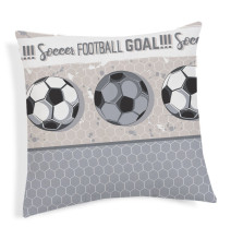 Párnahuzat futball szürke 40x40 cm MADE IN ITALY