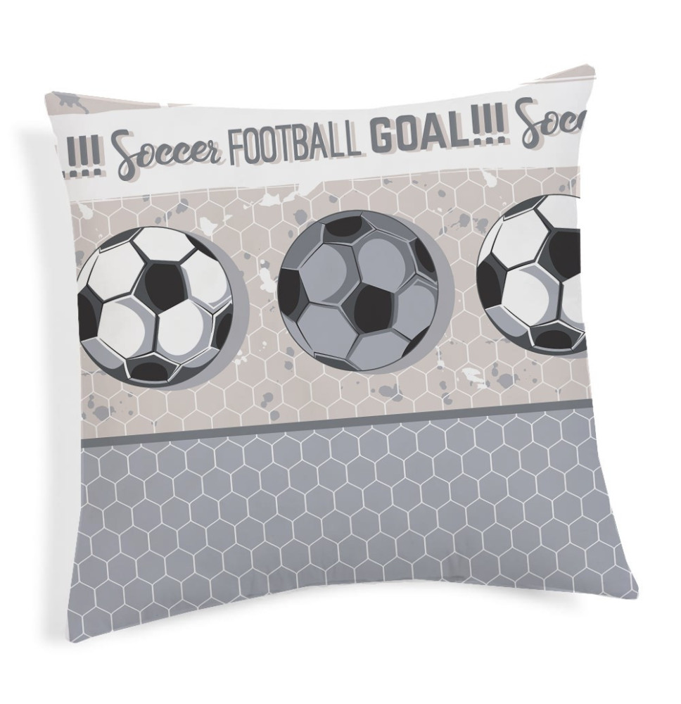 Párnahuzat futball szürke 40x40 cm MADE IN ITALY