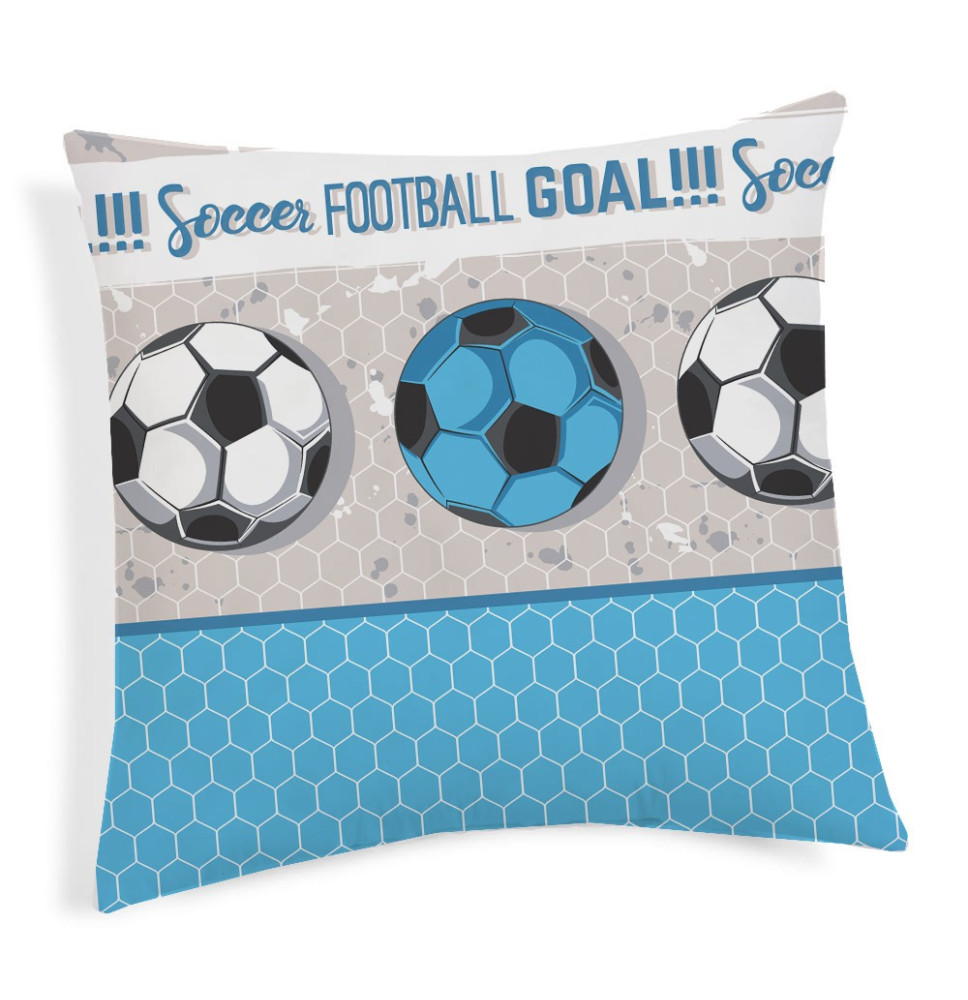 Párnahuzat futball türkiz 40x40 cm MADE IN ITALY