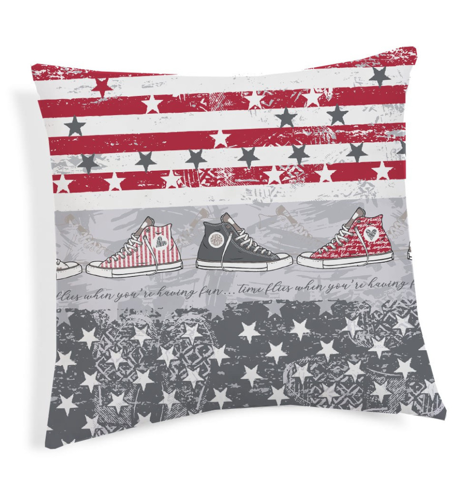 Párnahuzat tornacipő szürke 40x40 cm MADE IN ITALY