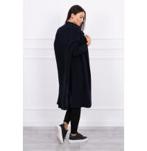 Női pulóver denevér típusú ujjakkal MI2019-13 sötétkék