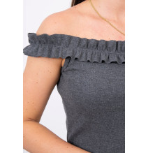 Ruha díszített hevederekkel MI9097 grafit