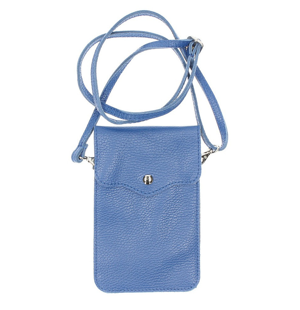 Bőrtok MI895 sötétkék azúrkék Made in Italy