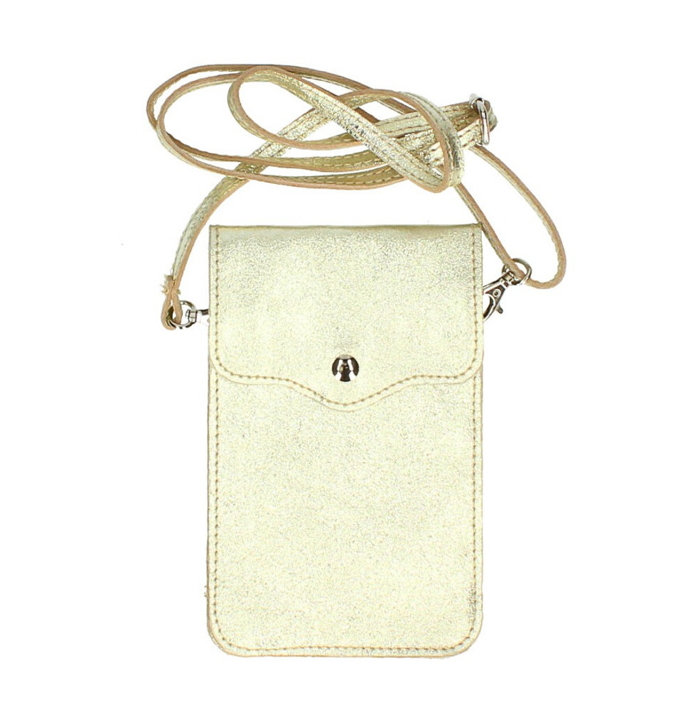 Bőrtok MI895 sötétkék arany Made in Italy