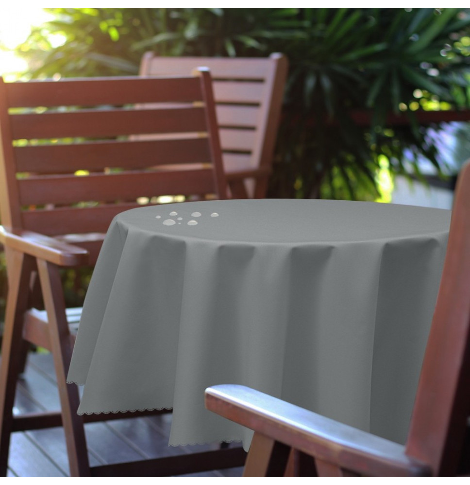 Kerek kerti asztalterítő Ø 150 cm sötétszürke