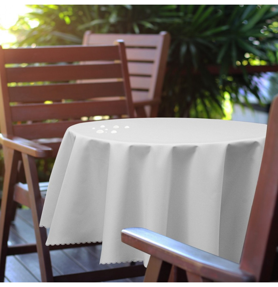 Kerek kerti asztalterítő Ø 150 cm világos szürke