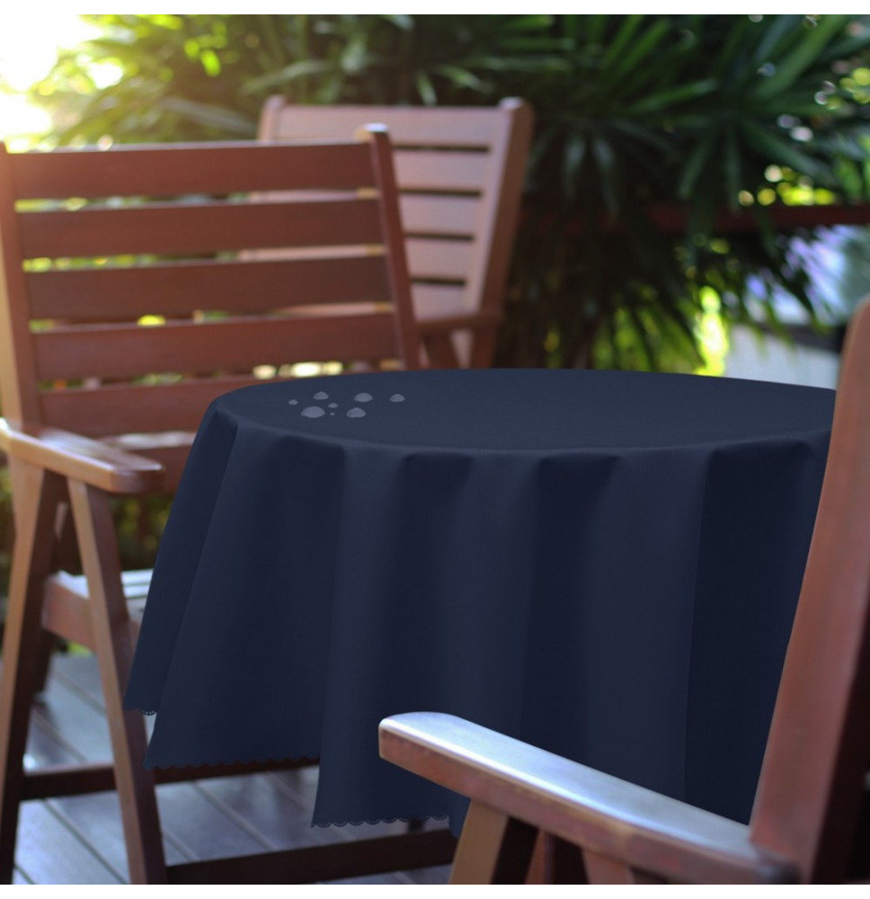 Kerek kerti asztalterítő Ø 150 cm sötétkék