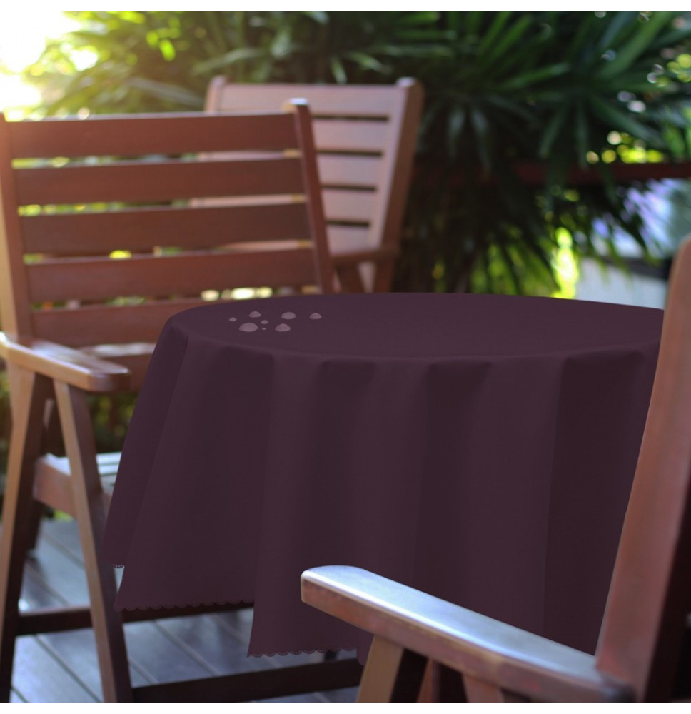 Kerek kerti asztalterítő Ø 150 cm sötét szilva