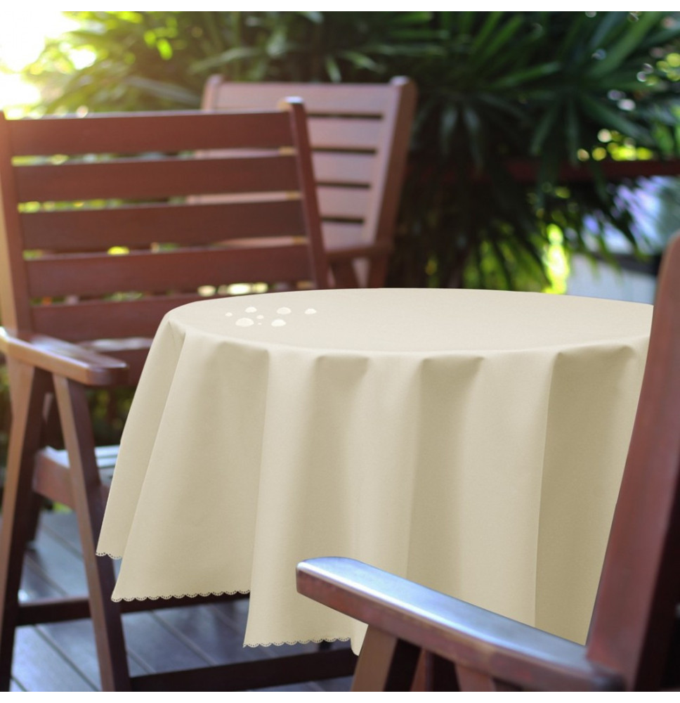 Kerek kerti asztalterítő Ø 150 cm világos bézs