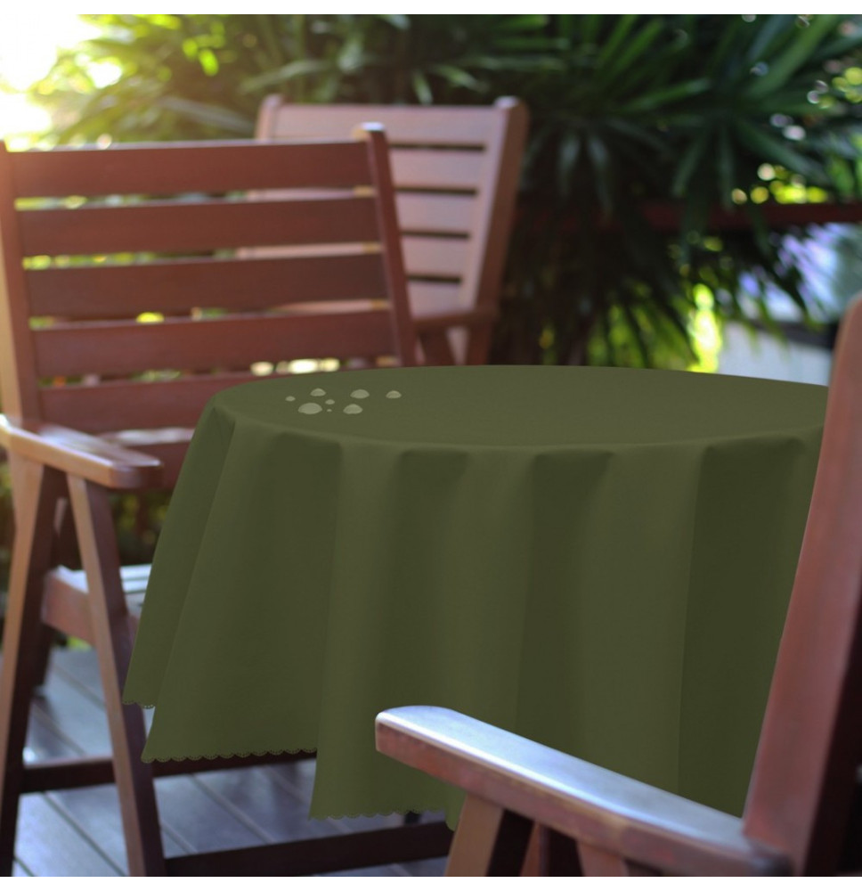 Kerek kerti asztalterítő Ø 150 cm sötétzöld