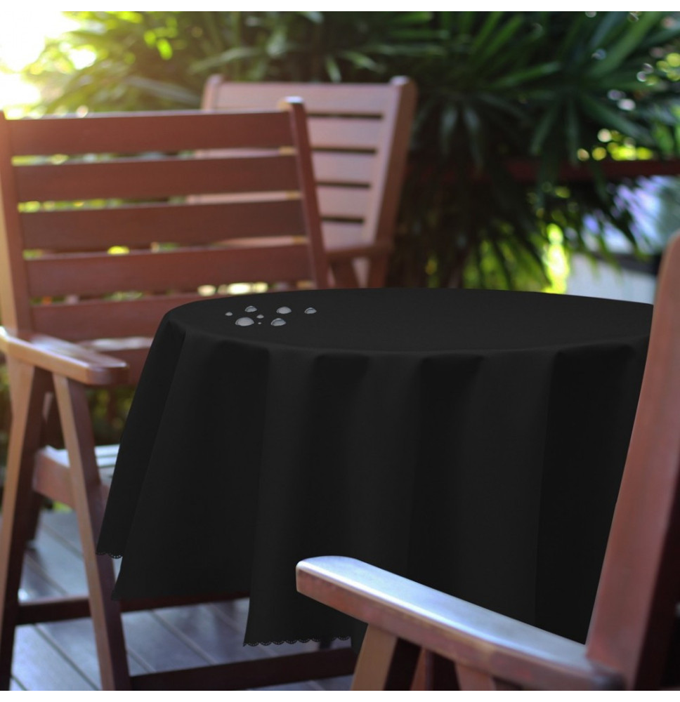 Kerek kerti asztalterítő Ø 150 cm fekete