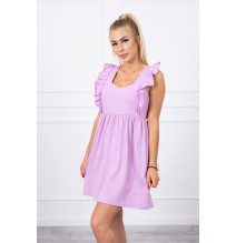 Női ruha fodorokkal MI9082 lila