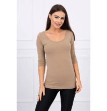 Póló kerek nyakkivágással, MI8832 camel