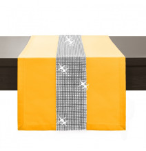 Asztalterítő GLAMOUR cirkóniával sárga