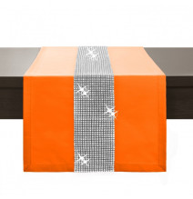 Asztalterítő GLAMOUR cirkóniával narancs