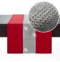 Asztalterítő GLAMOUR cirkóniával piros