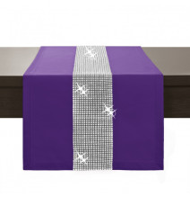 Asztalterítő GLAMOUR cirkóniával lila