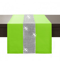 Asztalterítő GLAMOUR cirkóniával világos zöld