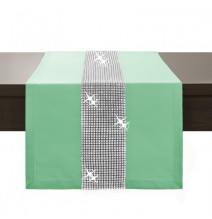 Asztalterítő GLAMOUR cirkóniával pisztácia