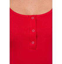 Nyakkivágású ruha MI8975 piros