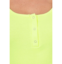 Nyakkivágású ruha MI8975 neon sárga