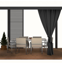 Kerti függöny a teraszon MIG02 grafit