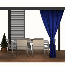 Kerti függöny a teraszon MIG05 azúrkék