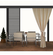 Kerti függöny a teraszon MIG17 bézs