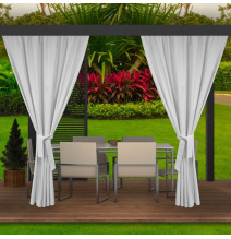 Kerti függöny a teraszon MIG33 fehér