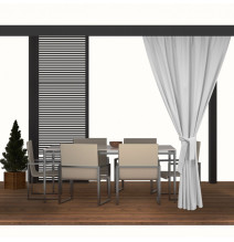 Kerti függöny a teraszon MIG33 fehér