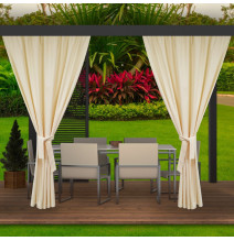 Kerti függöny a teraszon MIG16 krém