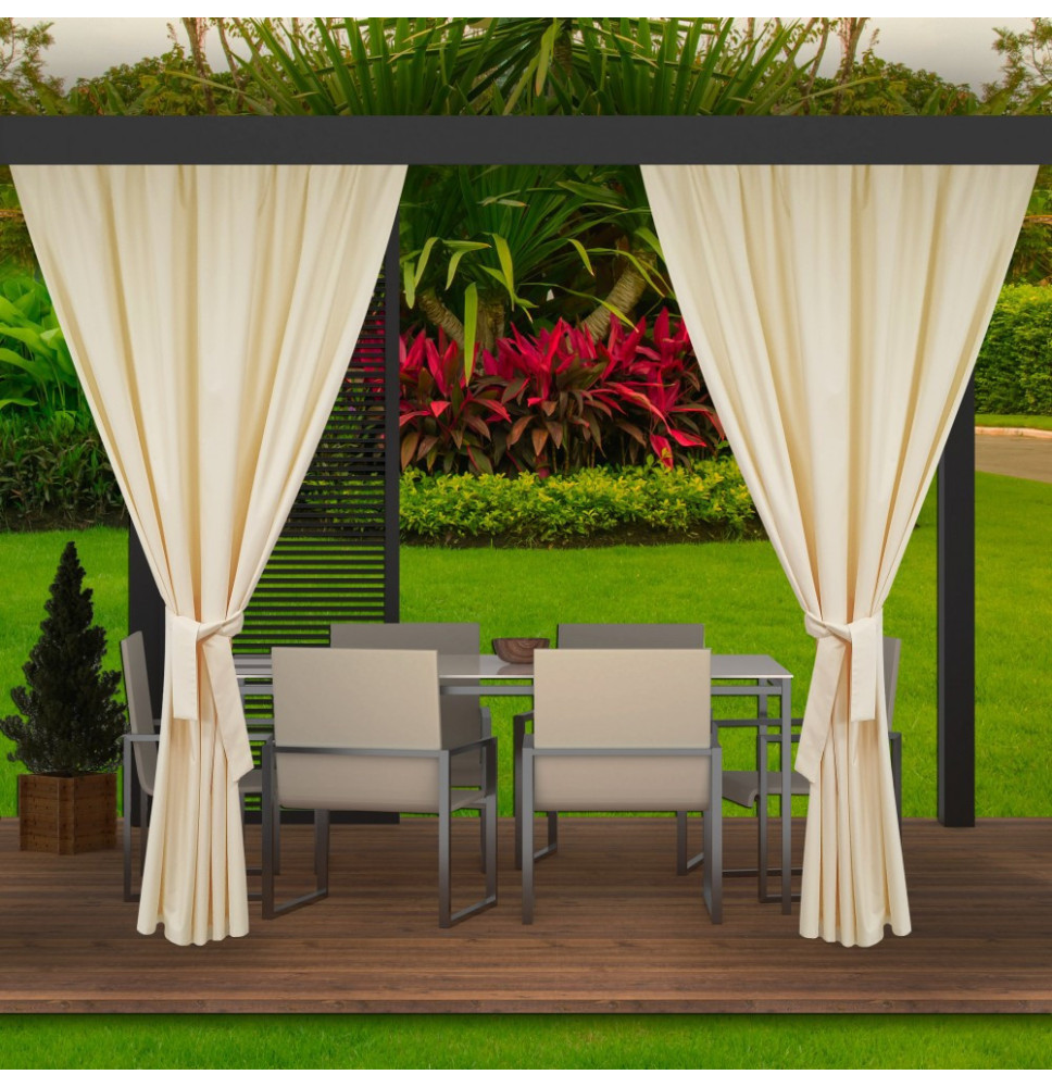 Kerti függöny a teraszon MIG16 krém