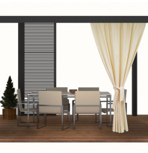 Kerti függöny a teraszon MIG16 krém