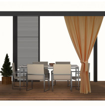 Kerti függöny a teraszon MIG37 latte