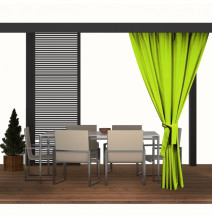 Kerti függöny a teraszon MIG35 zöldcitrom