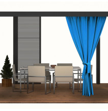 Kerti függöny a teraszon MIG38 ég kék