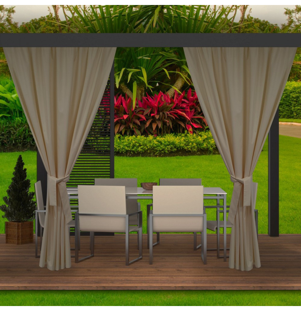 Kerti függöny a teraszon MIG21 sötét bézs