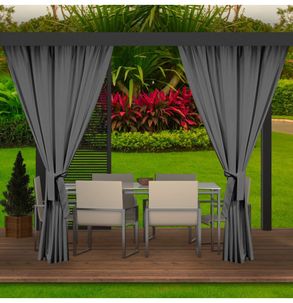Kerti függöny a teraszon MIG23 sötét szürke