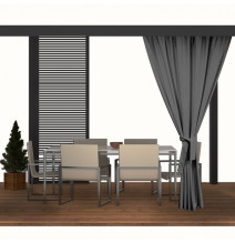 Kerti függöny a teraszon MIG23 sötét szürke