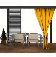Kerti függöny a teraszon MIG40 sárga