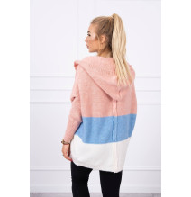 Női pulóver kapucnival MI2019-15 krém